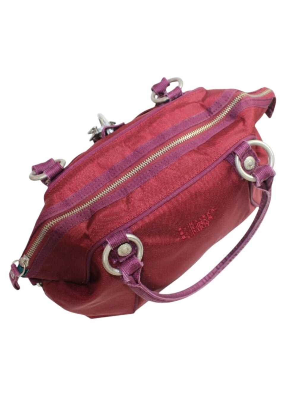 George Gina & Lucy ALL SM;LES Plum Nylon Y2K Satchel Shoulder Bag - Picture 6 of 12